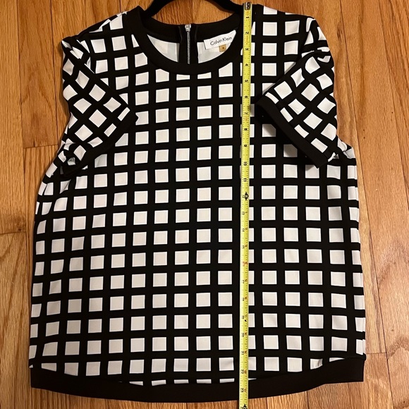 Calvin Klein Women’s Black and White Checkered Work Top Size Small - Picture 7 of 7